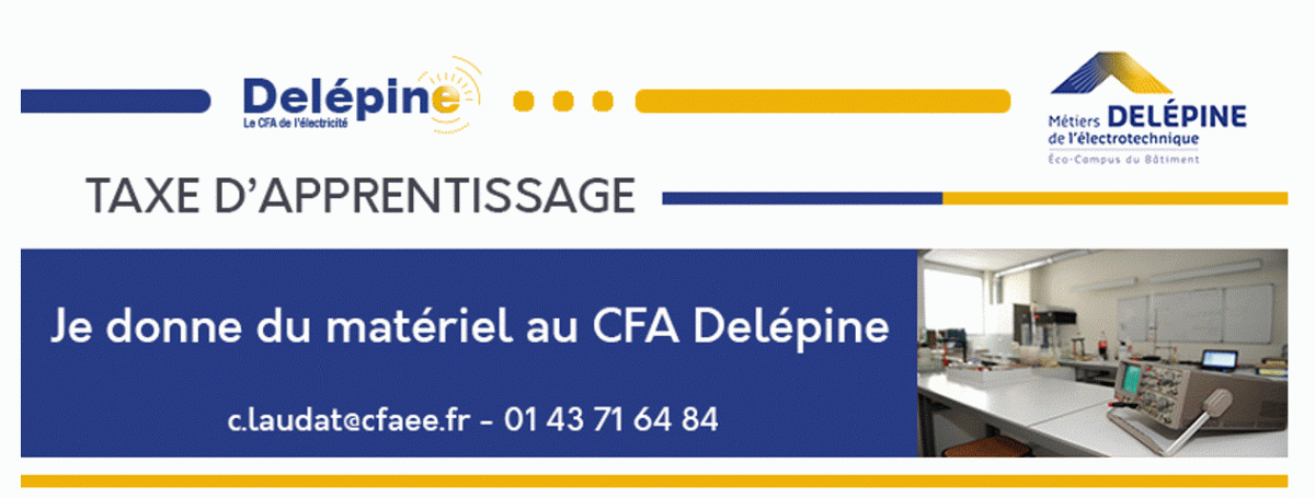 Visuel animé avec plusieurs images de salles de classe du CFA Delépine.