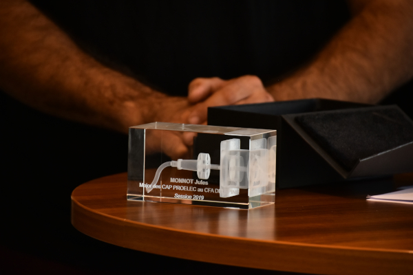 Trophée du major CAP Proelec 2019 du CFA Delépine
